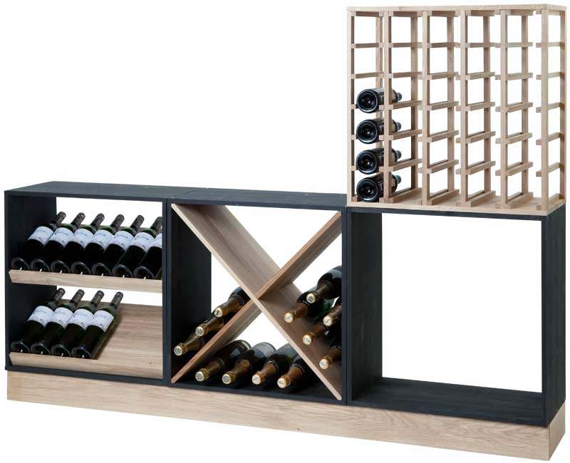 Botelleros para vino 52 cm, módulo cuadrados