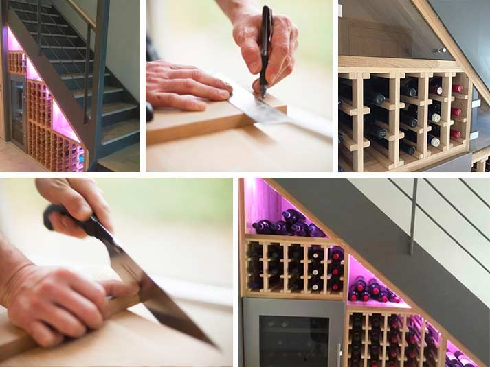 Diy wine best sale rack under stairs