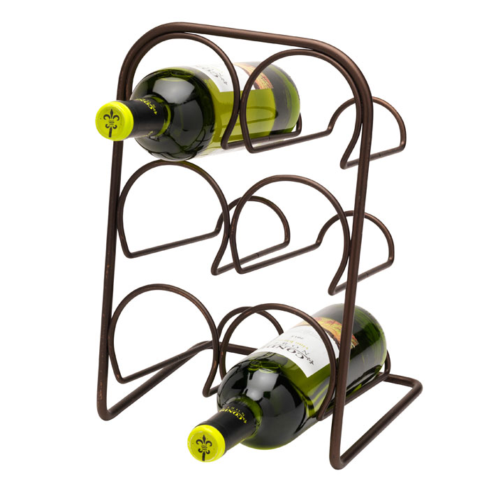 Image of Hahn Pisa vinholder til 6 flasker i antik bronze