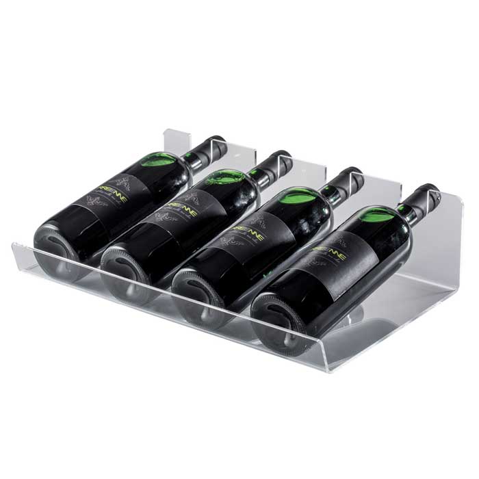 Genova Acrylic tabletop rack wine rack 4 bottles