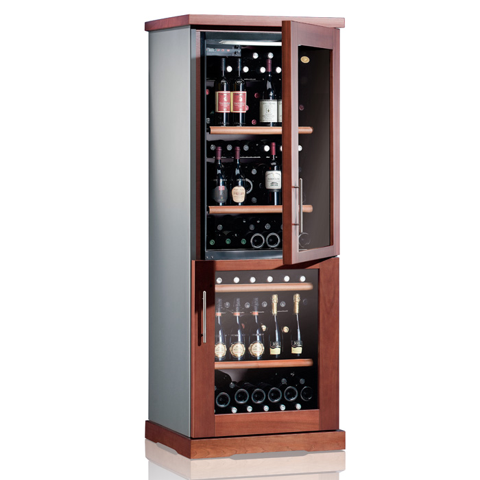 cherry wood wine cooler