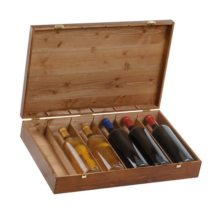 Wooden Box In Birch - For 6 Bottles