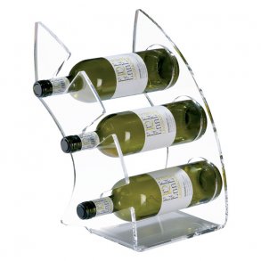 Acrylic Wine Racks Elegant Storage In Plexiglas Torino 3 Bottles Acrylic Tabletop Rack