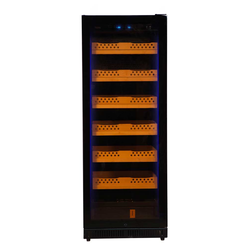 Image of Pevino EVO - Cigar humidor - 1000 cigarer - Sort glasfront