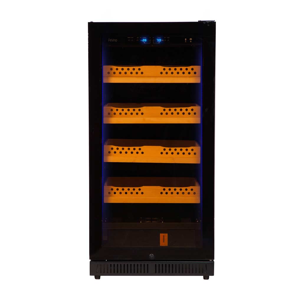 Image of Pevino EVO - Cigar humidor - 700 cigarer - Sort glasfront