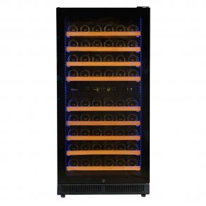 Wine Fridge Coolers Largest Selection In Uk Free Shipping Pevino Evo 90 Bottles Dual Zone Black Gl Front