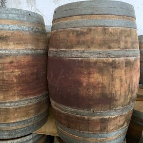Used Wine Barrels As Rain Barrel Decorative Flower Pot Or Planter